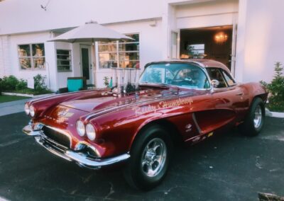 classic car corvette chevrolet red-car-convertible-big-block-american-car-front-grille-automobile_t20_VW1e47